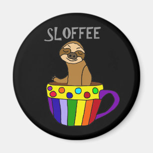 おもしろいなSLOFFEEの怠惰の飲むコーヒーデザイン マグネット