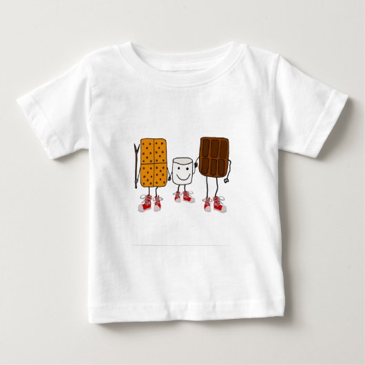 おもしろいなSmoresのキャラクターの漫画 ベビーTシャツ (正面)