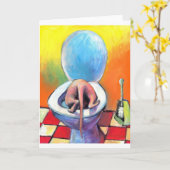 おもしろいなSphynxのスフィンクス猫の飲むこと カード (黄色い花)