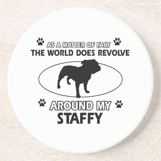 おもしろいなstaffyデザイン コースター (正面)