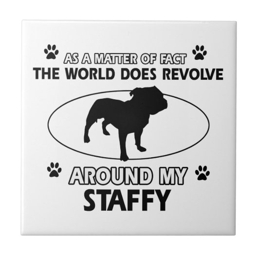 おもしろいなstaffyデザイン タイル (正面)