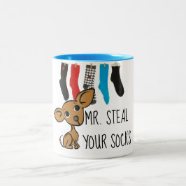おもしろいなSteal Your Socks Chihuahua氏のマグ ツートーンマグカップ