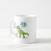 おもしろいなTのレックスの恐竜のジュラ紀のしゃれのユーモアのあるな引用文 コーヒーマグカップ (正面左)