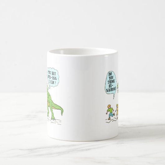 おもしろいなTのレックスの恐竜のジュラ紀のしゃれのユーモアのあるな引用文 コーヒーマグカップ (中央)