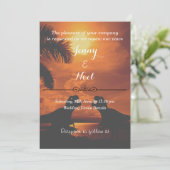 おもしろいなTのレックスの日没の結婚式誓約の更新 招待状 (スタンド正面)