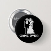 おもしろいなTシャツ上の結婚のゲーム上のゲーム 缶バッジ (正面&裏面)
