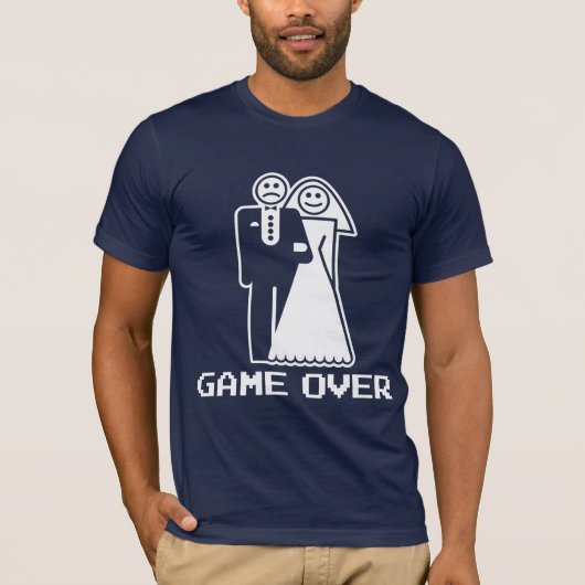 おもしろいなTシャツ上の結婚のゲーム上のゲーム Tシャツ (正面)