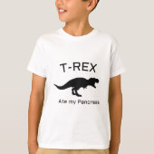 おもしろいなTレックスのタイプ1の糖尿病おもしろいなT1Dの糖尿病患者 Tシャツ (正面)