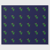 おもしろいなTレックスの恐竜のクリスマスの包装紙 ラッピングペーパー (フラット)