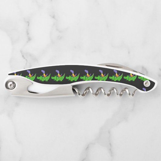 おもしろいなTレックスの恐竜の乗馬のわに ソムリエナイフ (正面)