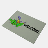 おもしろいなTレックスの恐竜の乗馬のわに ドアマット (アングル)