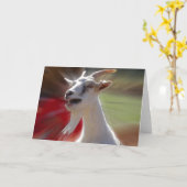 おもしろいなTallkingのヤギの写真 カード (黄色い花)