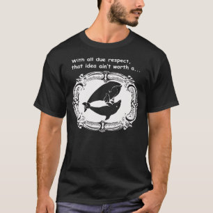 おもしろいなTDNのワイシャツのクジラおよびイルカ Tシャツ