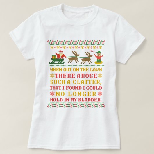 おもしろいなTwasクリスマスの休日の冗談の前の夜 Tシャツ (デザイン正面)