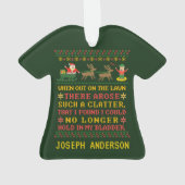 おもしろいなTwasパーソナライズなクリスマスの前の夜 オーナメント (裏面)