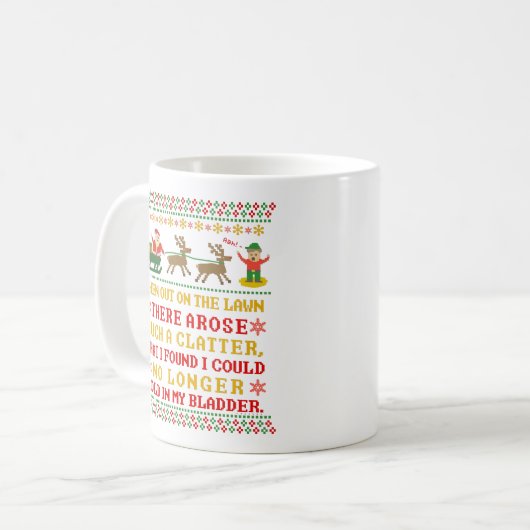 おもしろいなTwasユーモアのあるなクリスマスの前の夜 コーヒーマグカップ (正面左)