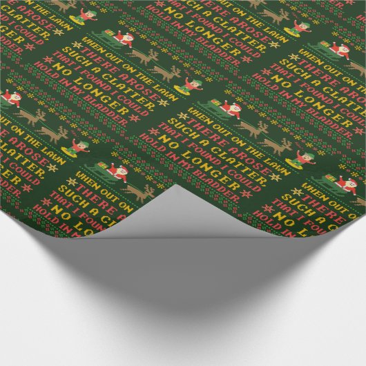 おもしろいなTwasユーモアのあるなクリスマスの前の夜 ラッピングペーパー (角)