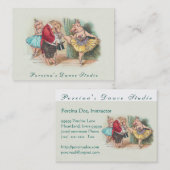 おもしろいなVintagのダンスのスタジオかインストラクターの名刺 名刺 (正面/裏面)