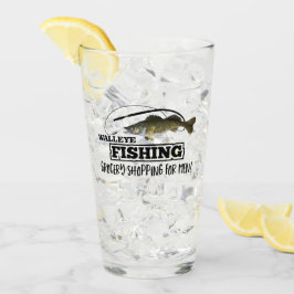 おもしろいなWalleyeの魚釣りの人の食料雑貨ショッピングの引用文 タンブラーグラス