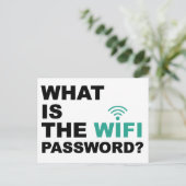 おもしろいなWIFIパスワードはである何 ポストカード (スタンド正面)