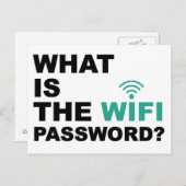 おもしろいなWIFIパスワードはである何 ポストカード (正面/裏面)