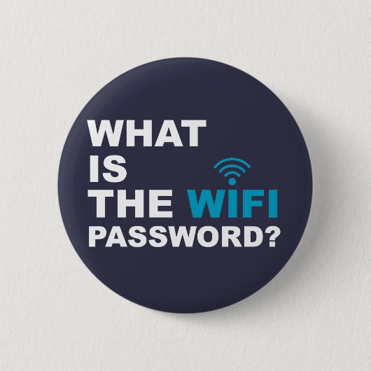 おもしろいなWIFIパスワードはである何 缶バッジ (正面)