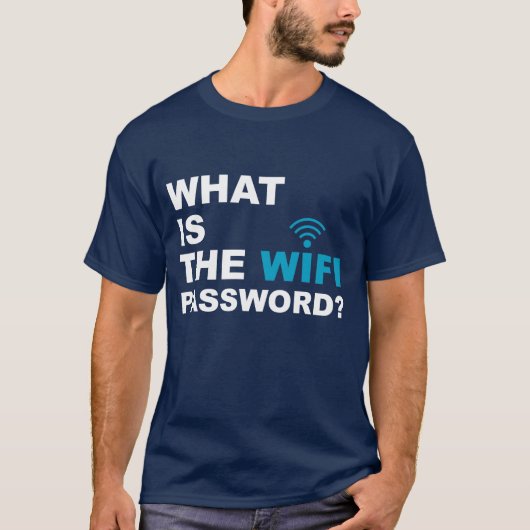 おもしろいなWIFIパスワードはである何 Tシャツ (正面)