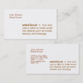 おもしろいなWoodturnerの名刺のテンプレート 名刺 (正面/裏面)