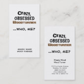 おもしろいなWoodturningの名刺熱狂するな木製のターナー 名刺 (正面/裏面)