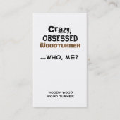 おもしろいなWoodturningの名刺熱狂するな木製のターナー 名刺 (正面)