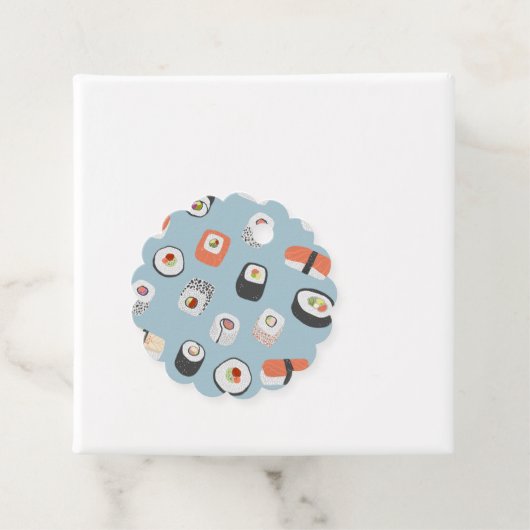 おもしろいにぎり転が巻き日本の食品パターン フェイバータグ (インサイチュ)