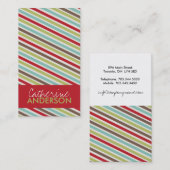 おもしろいによって曲げられるストライプな名刺 名刺 (正面/裏面)
