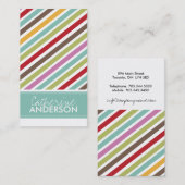 おもしろいによって曲げられるストライプな名刺 名刺 (正面/裏面)