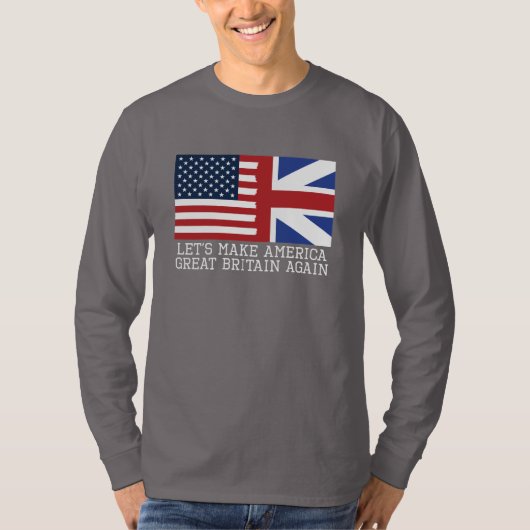 -おもしろいにアメリカイギリスを再度させよう Tシャツ (正面)