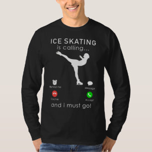 おもしろいに滑り込む：氷のスケートで滑るが呼び出し、私がしなければならない Tシャツ