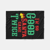 おもしろいのいけな不適切なクリスマス大人Y フリースブランケット (正面(横))