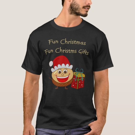 「おもしろいのおもしろいクリスマスプレゼント Tシャツ (正面)