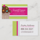 おもしろいのお洒落なカップケーキのベーカリーの名刺 名刺 (正面/裏面)