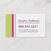おもしろいのお洒落なカップケーキのベーカリーの名刺 名刺 (裏面)