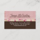 おもしろいのお洒落なカップケーキの名刺 名刺 (裏面)