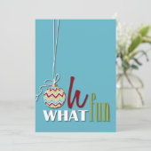 おもしろいのお洒落なクリスマスのパーティの招待状 招待状 (スタンド正面)