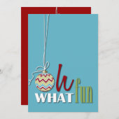 おもしろいのお洒落なクリスマスのパーティの招待状 招待状 (正面/裏面)