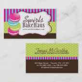 おもしろいのお洒落なマカロンの名刺 名刺 (正面/裏面)