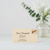 おもしろいのかわいい水彩画のアライグマ動物 名刺 (スタンド正面)