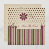 おもしろいのかわいくストライプな点は日付を救います セーブザデート (正面/裏面)