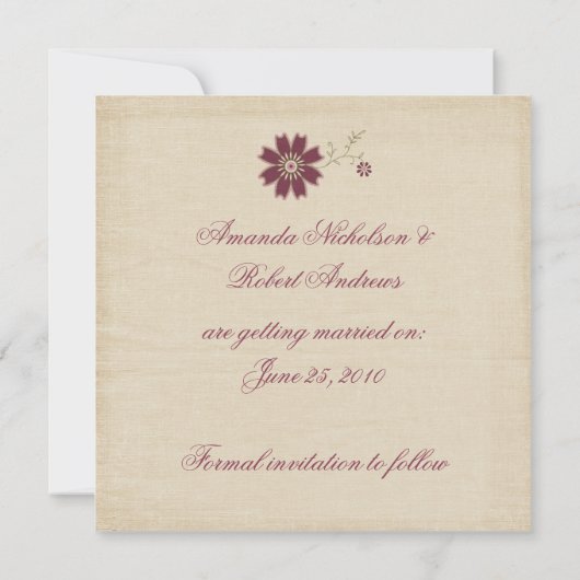 おもしろいのかわいくストライプな点は日付を救います セーブザデート (裏面)