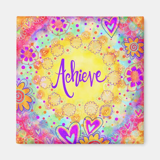 おもしろいのかわいらしフローラをモダン得る マグネット (正面)