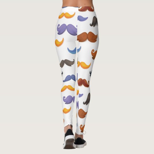 おもしろいのさまざまで多彩な髭パターン レギンス (裏面)