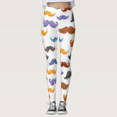 おもしろいのさまざまで多彩な髭パターン レギンス (正面)