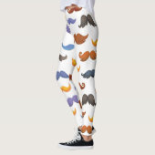 おもしろいのさまざまで多彩な髭パターン レギンス (左)